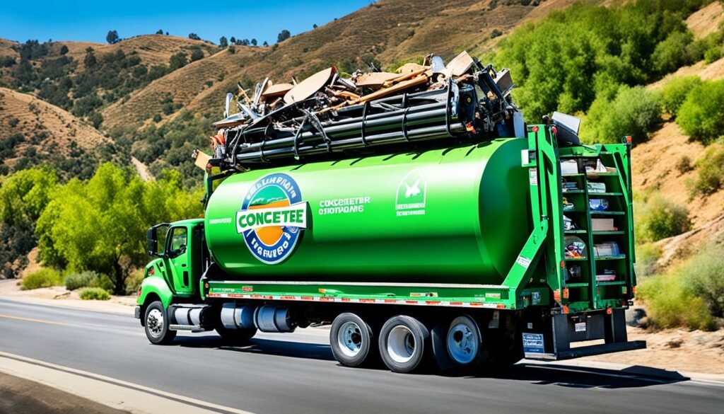 Efficient Junk Hauling Truck from Concrete Contractor Pros